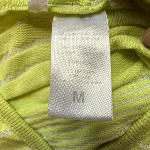 JOCKEY HOODIE LIME GREEN STRIPED LONG SLEEVE TOP. Size Medium - Picture 7 of 7